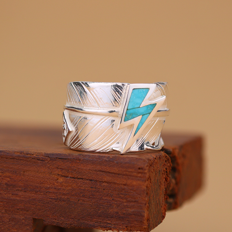 Feather Turquoise Ring