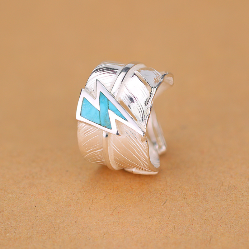 Feather Turquoise Ring