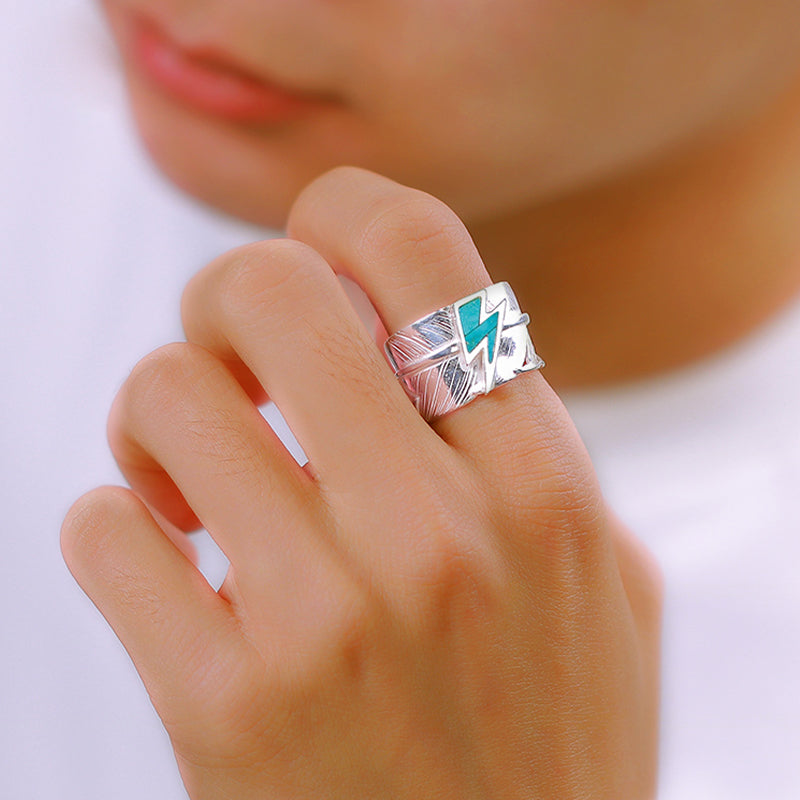 Feather Turquoise Ring