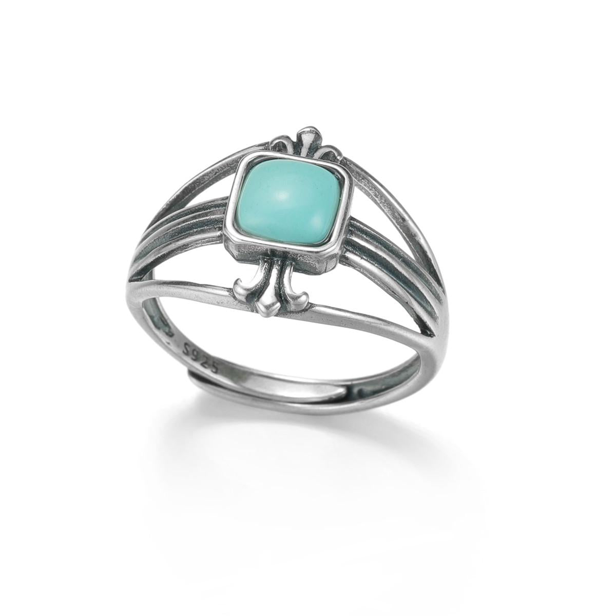 Shield of Courage Turquoise Ring