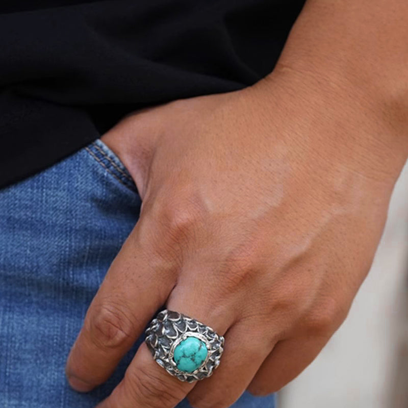 Dragon Scale Turquoise Ring