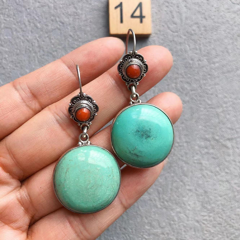 Natural Turquoise Handmade Earring