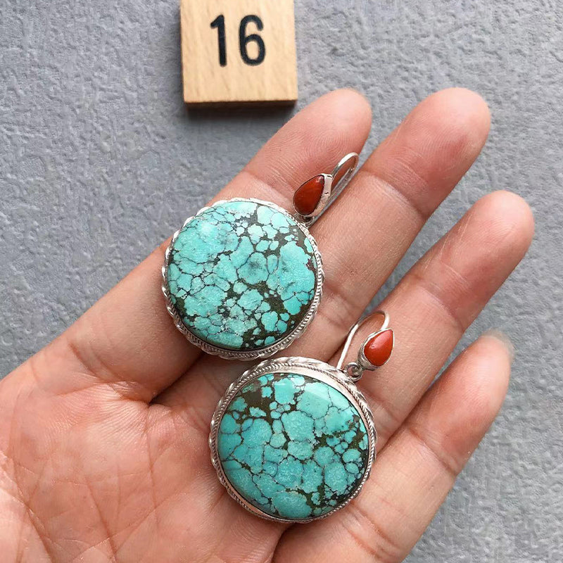 Natural Turquoise Handmade Earring