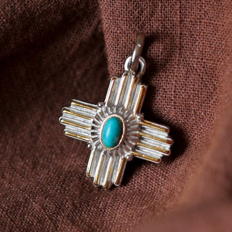 Cross Turquoise Necklace