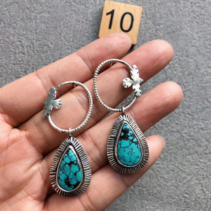 Natural Turquoise Handmade Earring