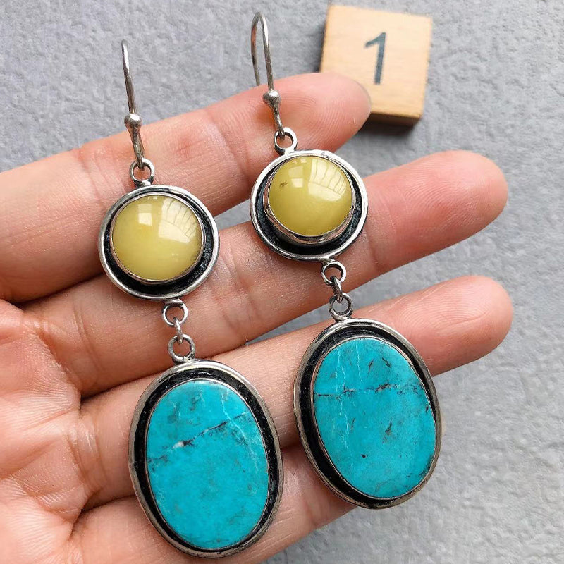 Natural Turquoise Handmade Earring