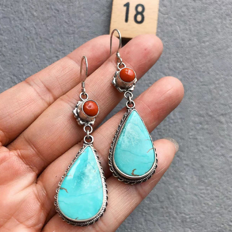 Natural Turquoise Handmade Earring