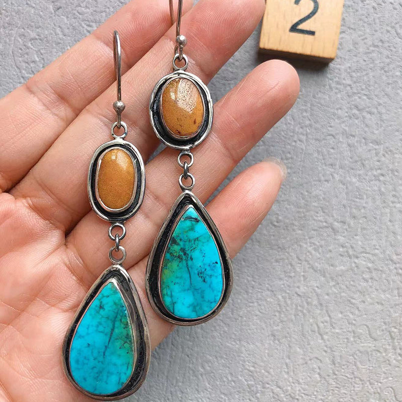 Natural Turquoise Handmade Earring