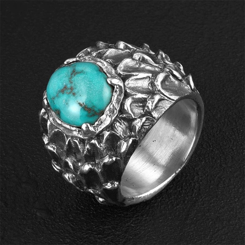 Dragon Scale Turquoise Ring