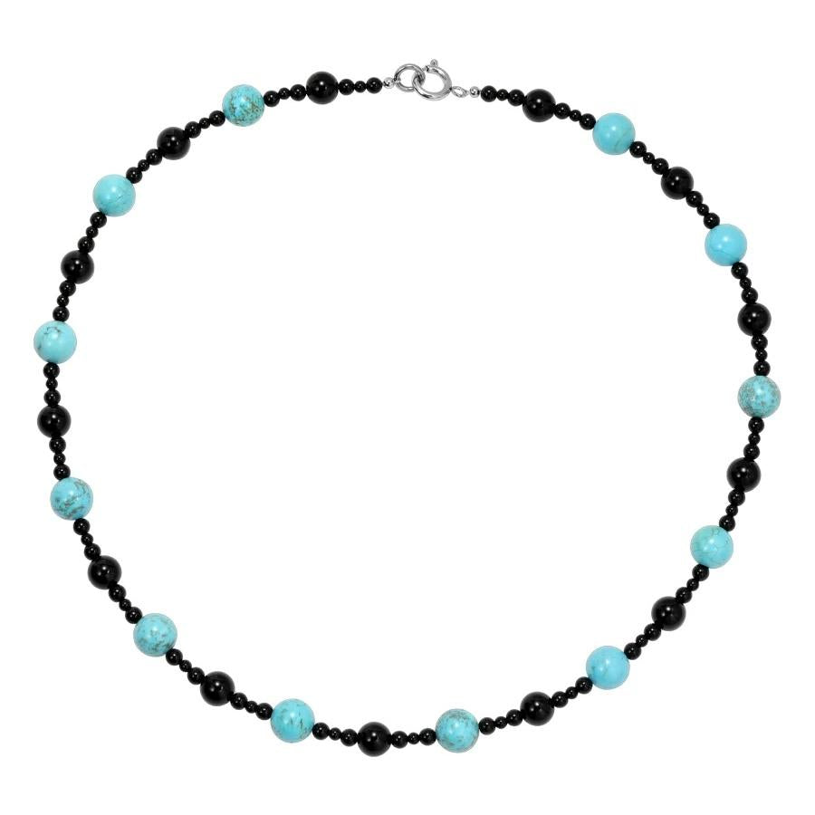 Turquoise Onyx Bead Necklace