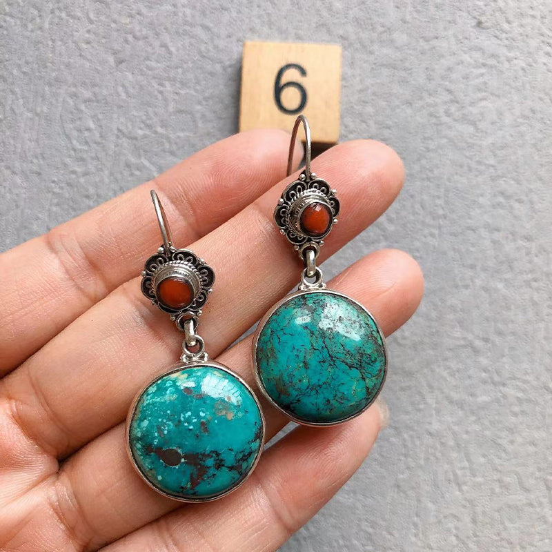 Natural Turquoise Handmade Earring