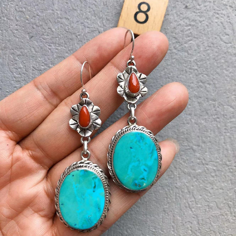 Natural Turquoise Handmade Earring