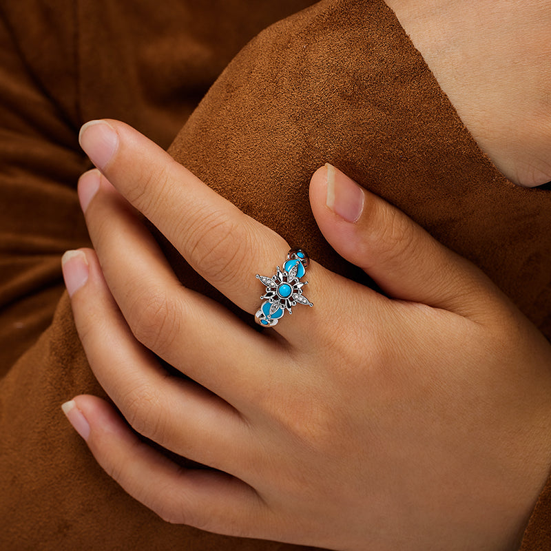 Frostfire Turquoise Ring