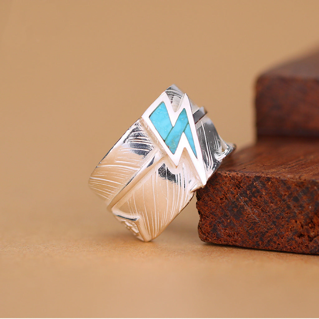 Feather Turquoise Ring