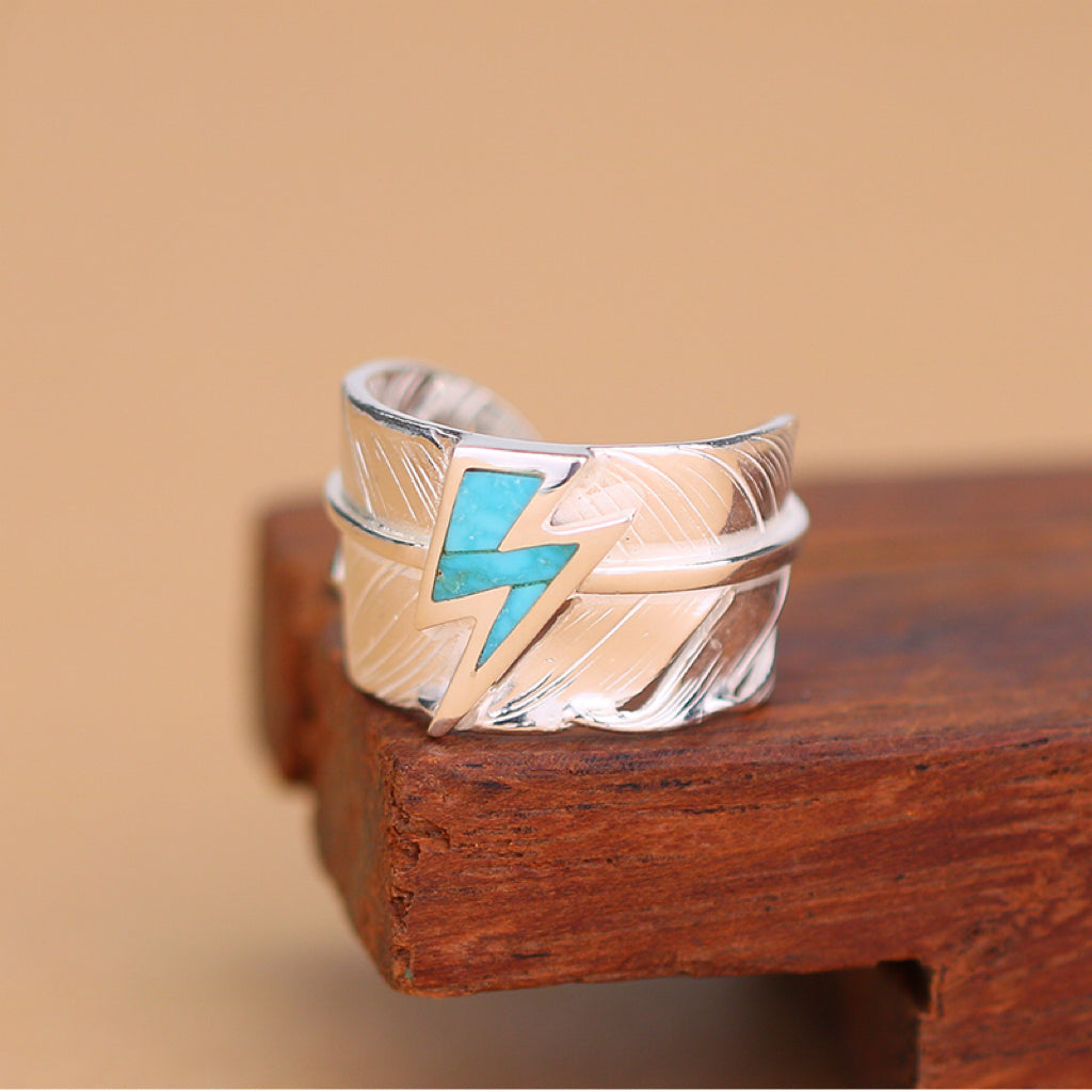 Feather Turquoise Ring