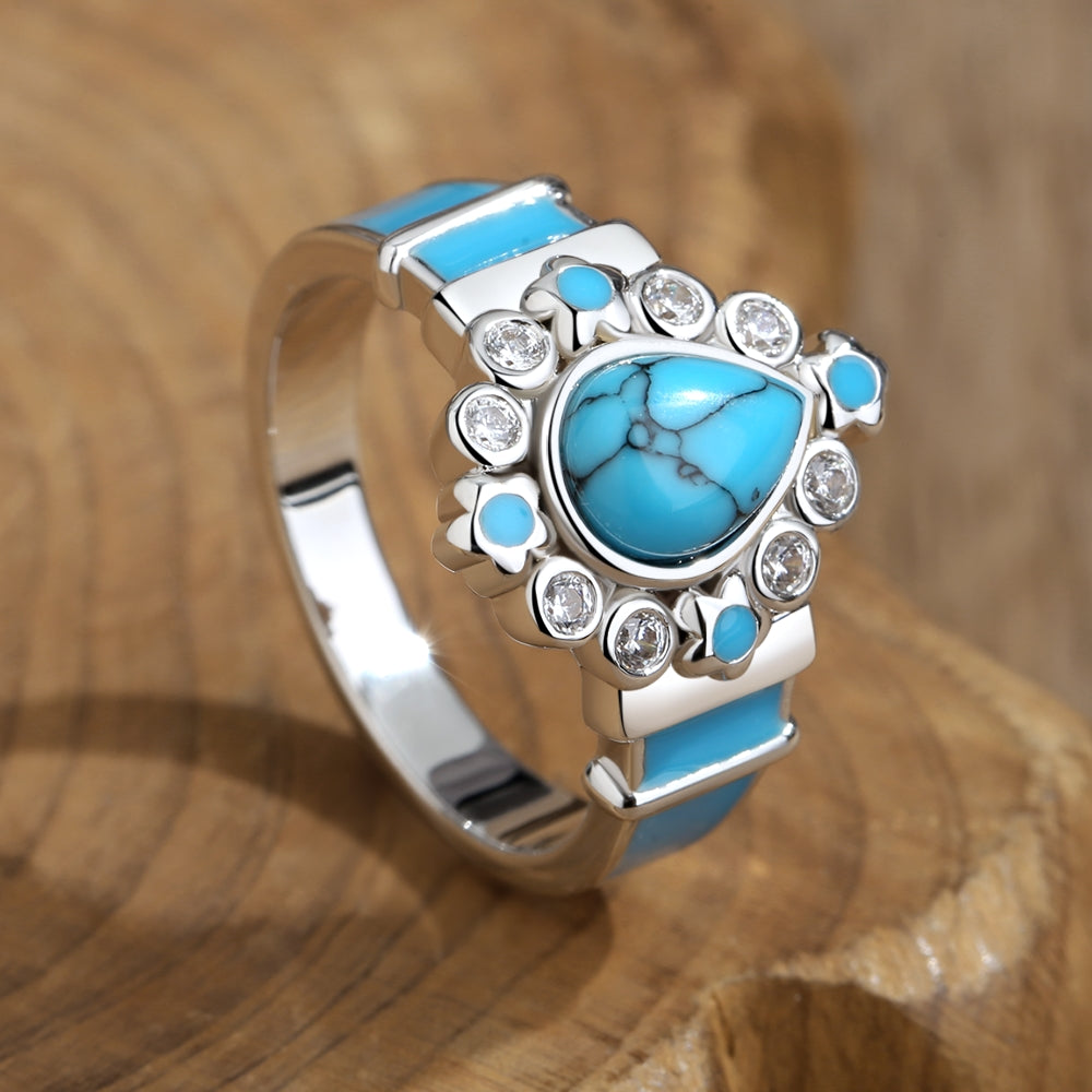 Athena's Tear Turquoise Ring