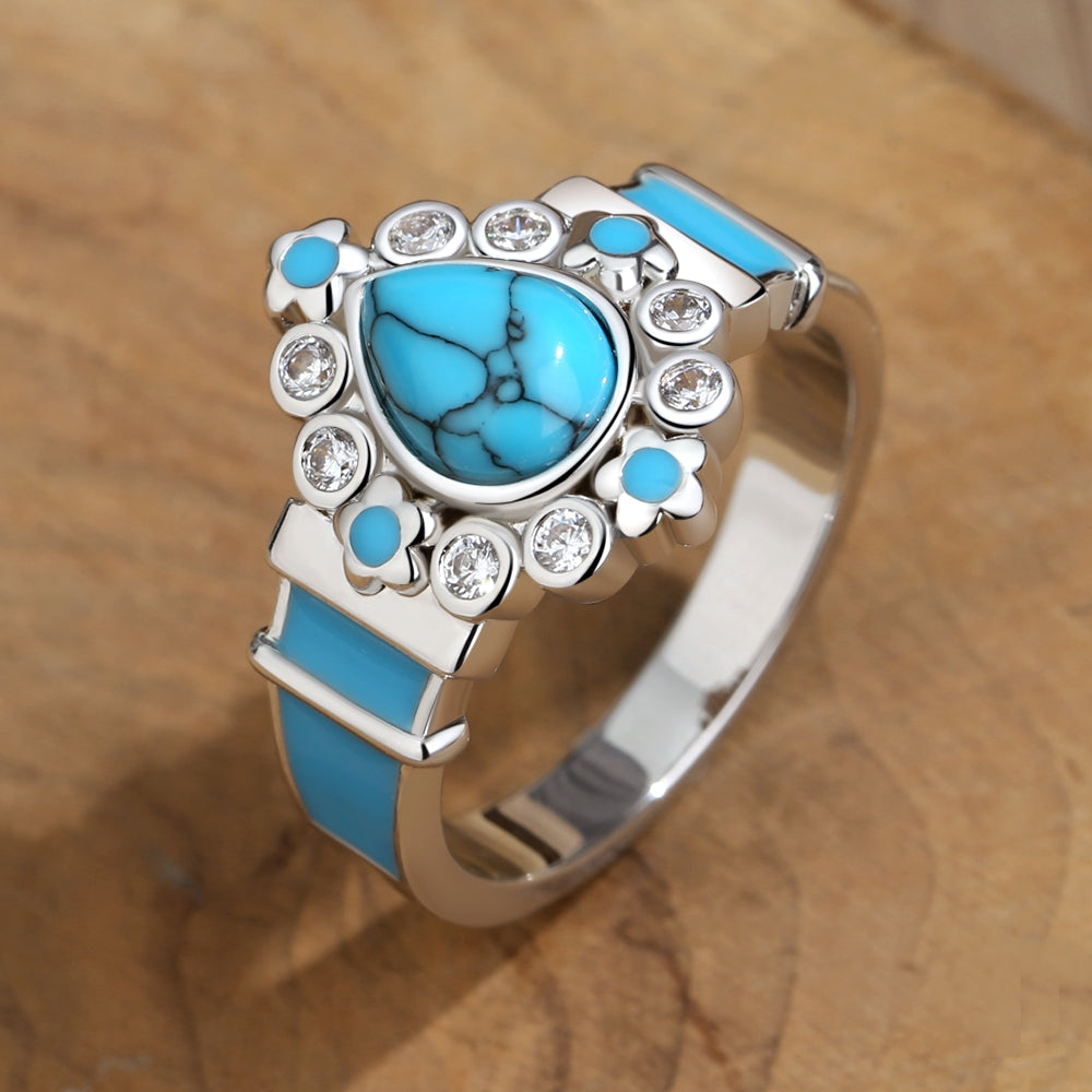 Athena's Tear Turquoise Ring