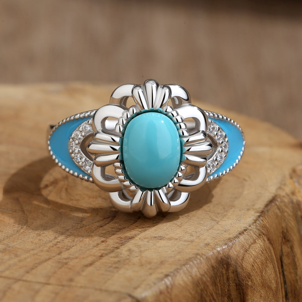 Azure Horizon Turquoise Ring