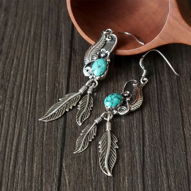 Wings of Wind Turquoise Earring