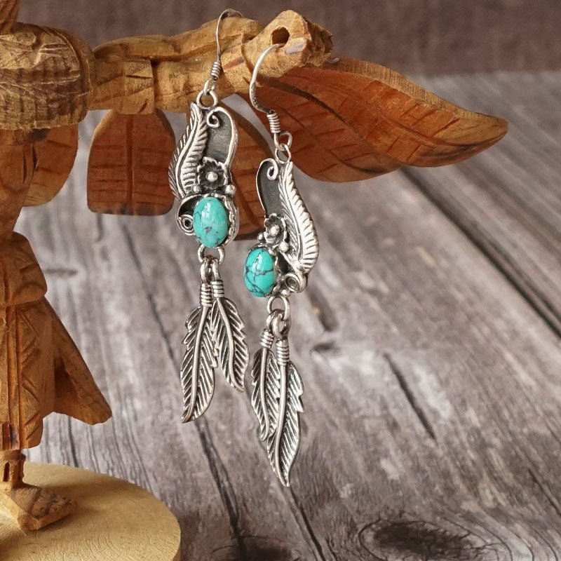 Wings of Wind Turquoise Earring