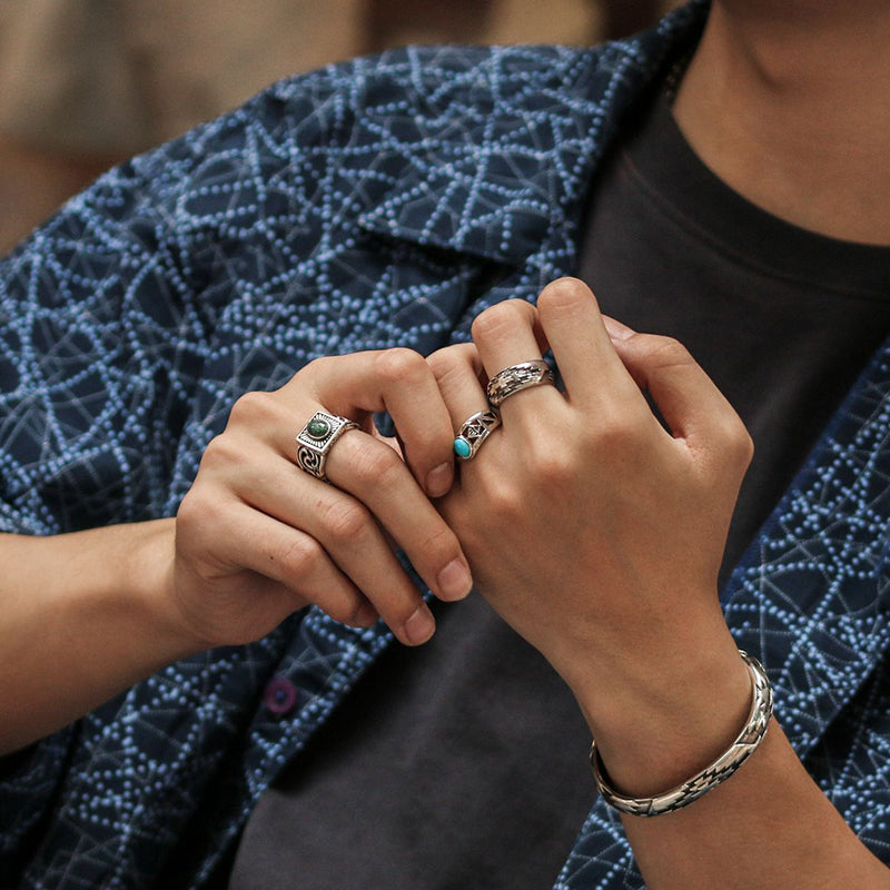 Sunflower Turquoise Couple Ring