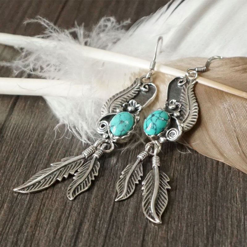 Wings of Wind Turquoise Earring